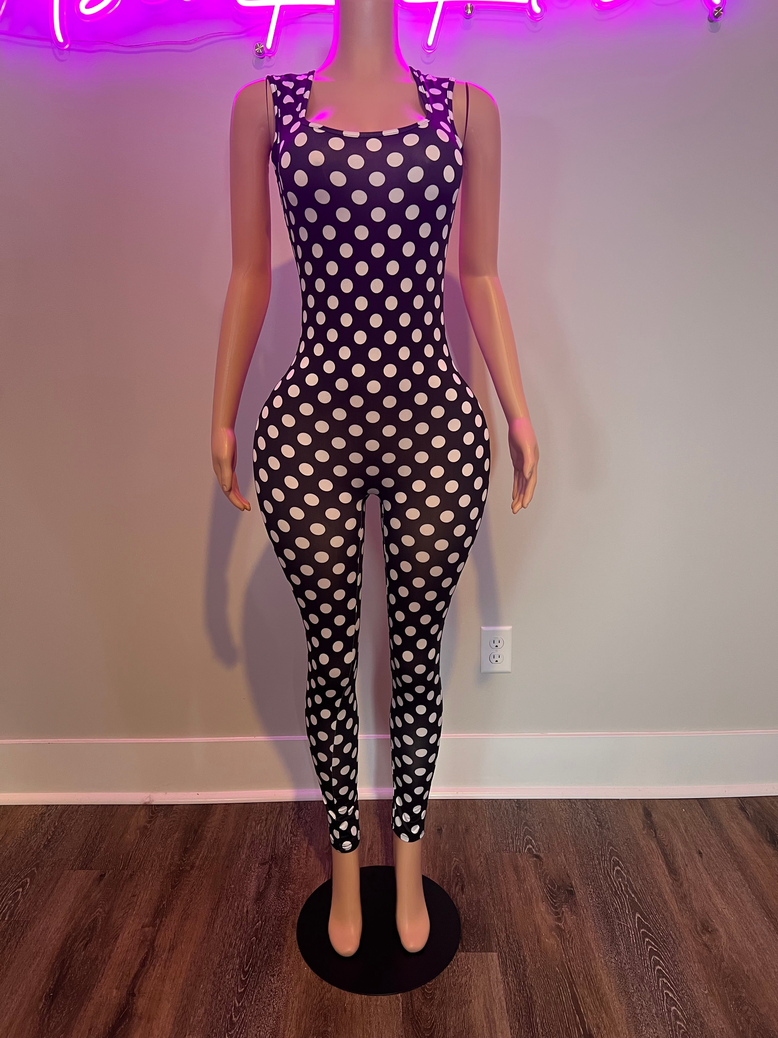 Dotty Backless Jumpsuit