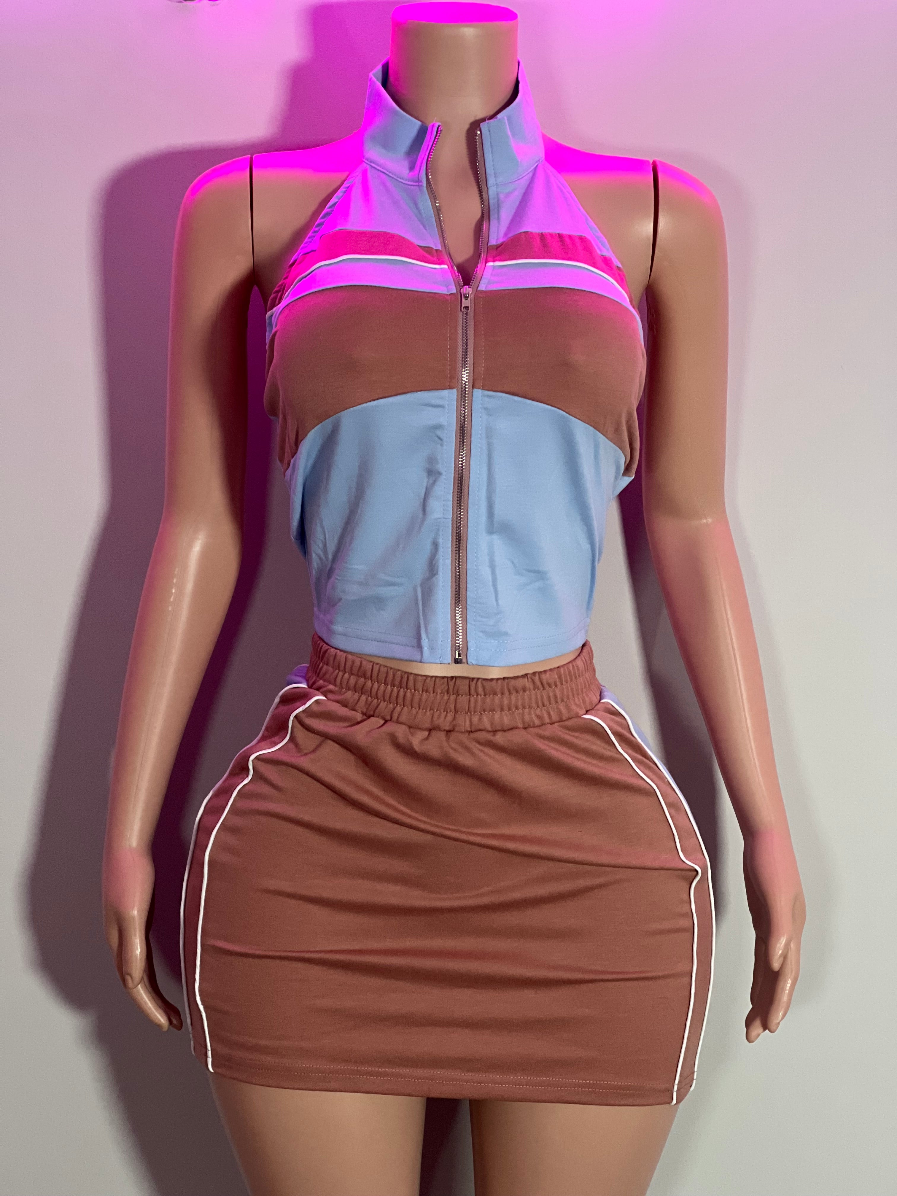 Ari Backless Skirt Set